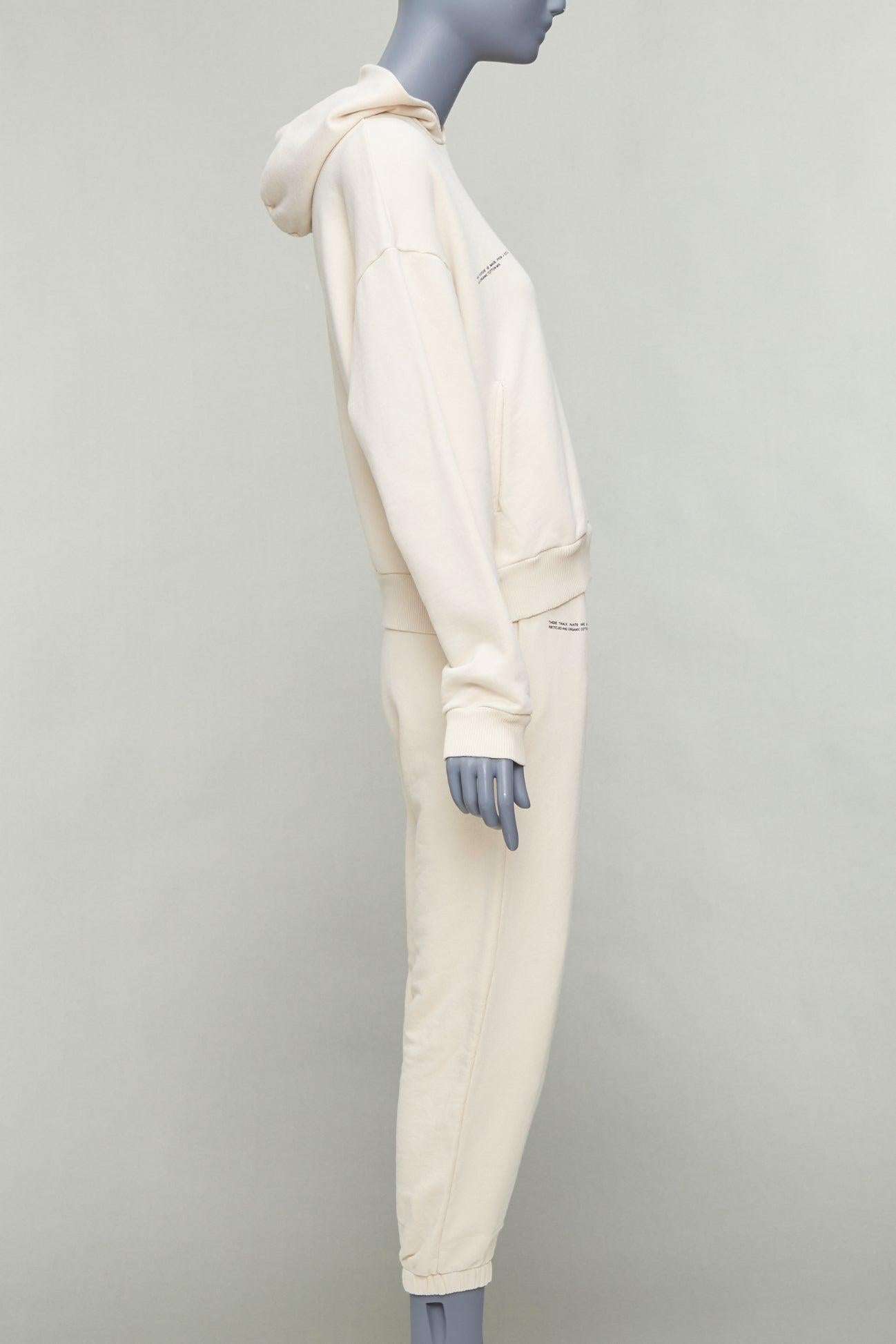 PANGAIA panna, cotone organico riciclato, felpa con cappuccio e pantalone XXS In condizioni buone in vendita a Hong Kong, NT
