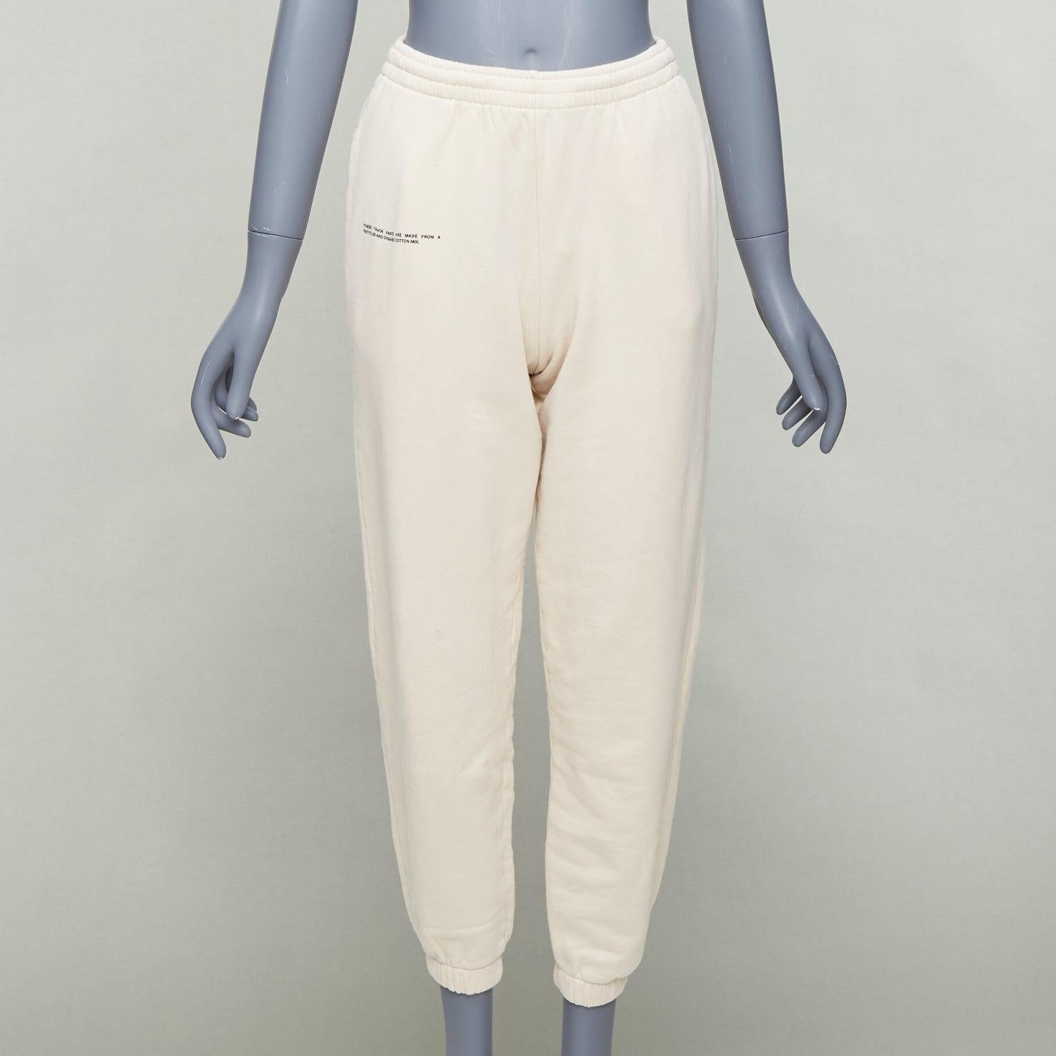 PANGAIA panna, cotone organico riciclato, felpa con cappuccio e pantalone XXS in vendita 2