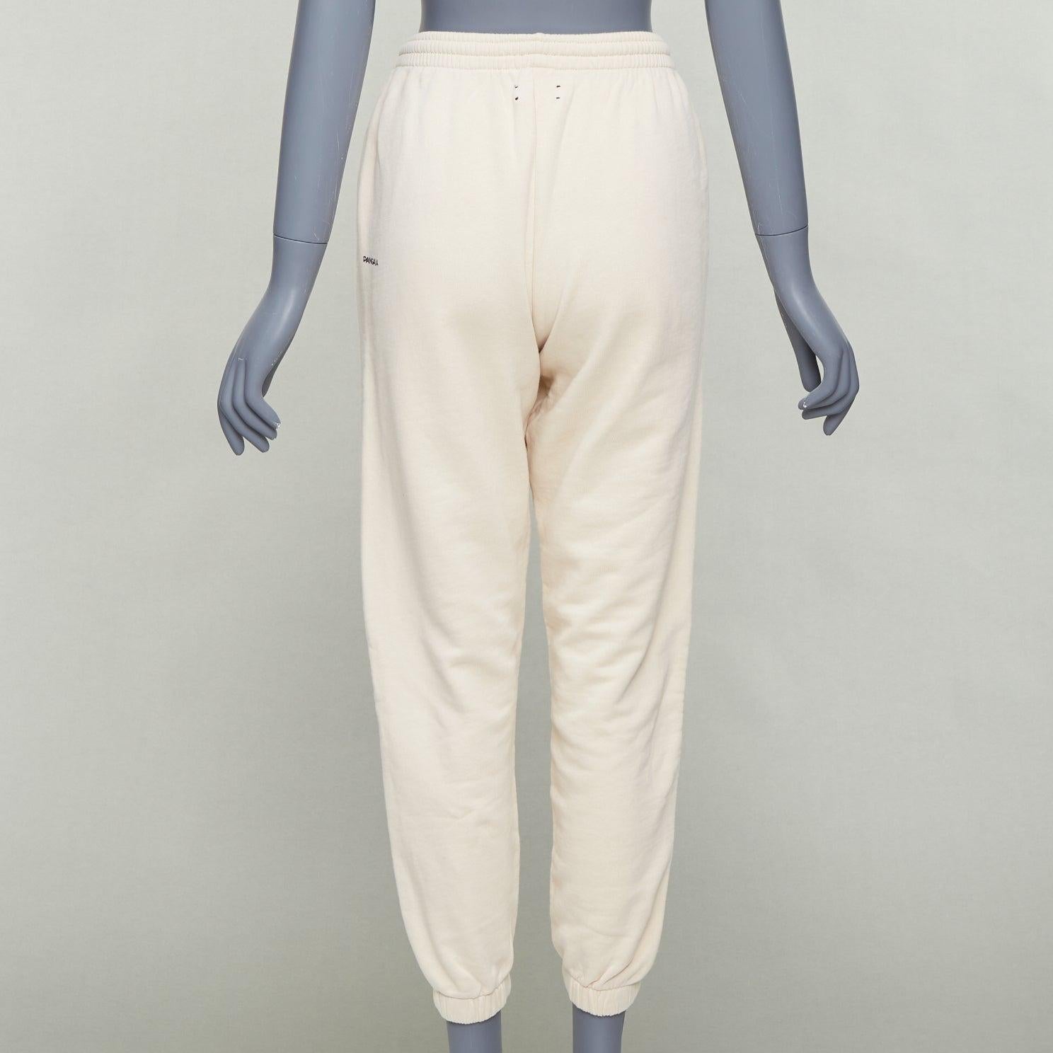 PANGAIA panna, cotone organico riciclato, felpa con cappuccio e pantalone XXS in vendita 3