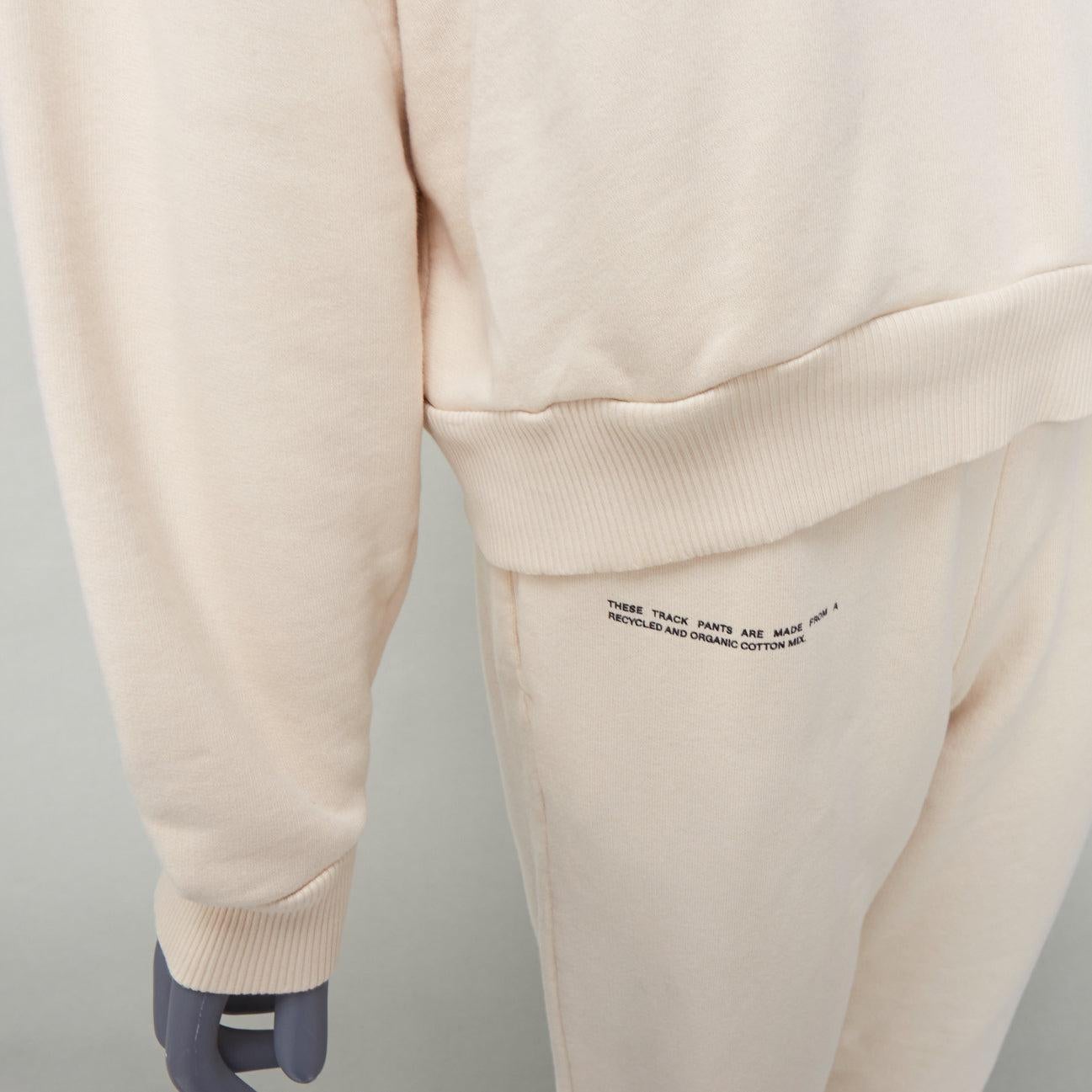 PANGAIA panna, cotone organico riciclato, felpa con cappuccio e pantalone XXS in vendita 4