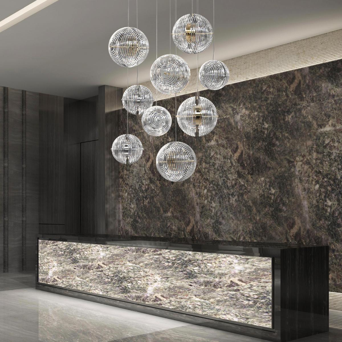 Czech Pangea Contemporary Handmade Pendant Light New Design I For Sale