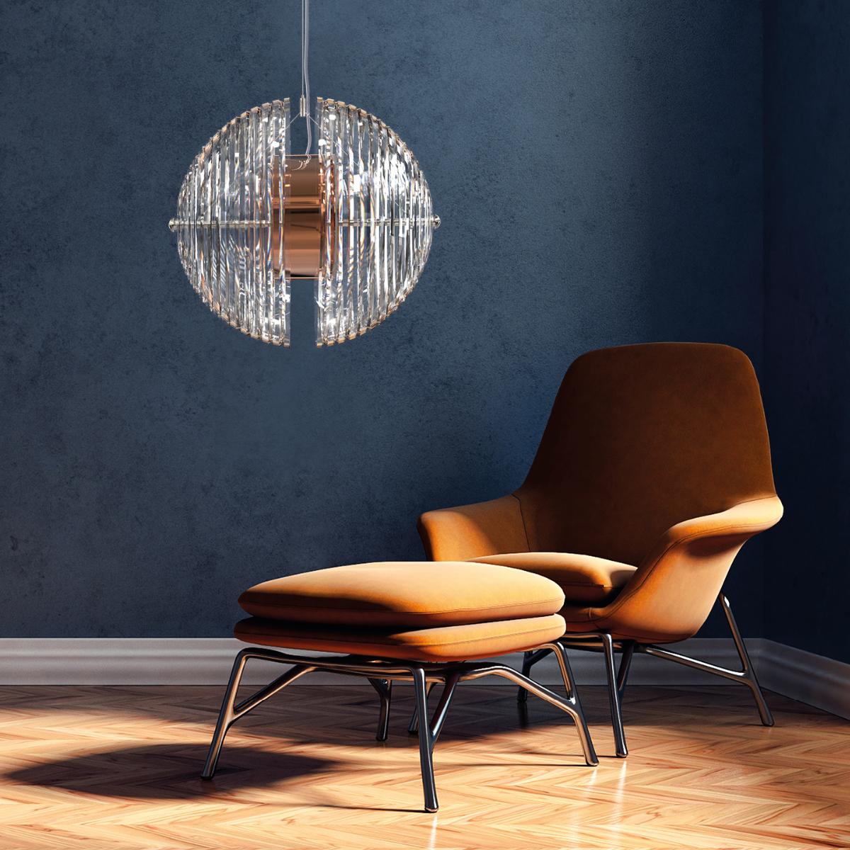 Hand-Crafted Pangea Contemporary Handmade Pendant Light New Design I For Sale