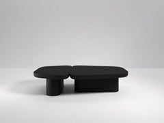 Table basse monolithique contemporaine Pangea en bois