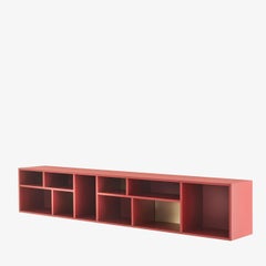 Pangea Large Marsala-Red & Brass Wall Unit