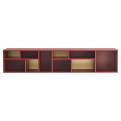 Pangea Large Marsala-Red 
Brass Wall Unit