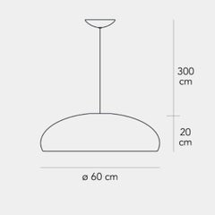 Free Shipping PANGEN - Medium Suspension Lamp - Black by Fontana Arte