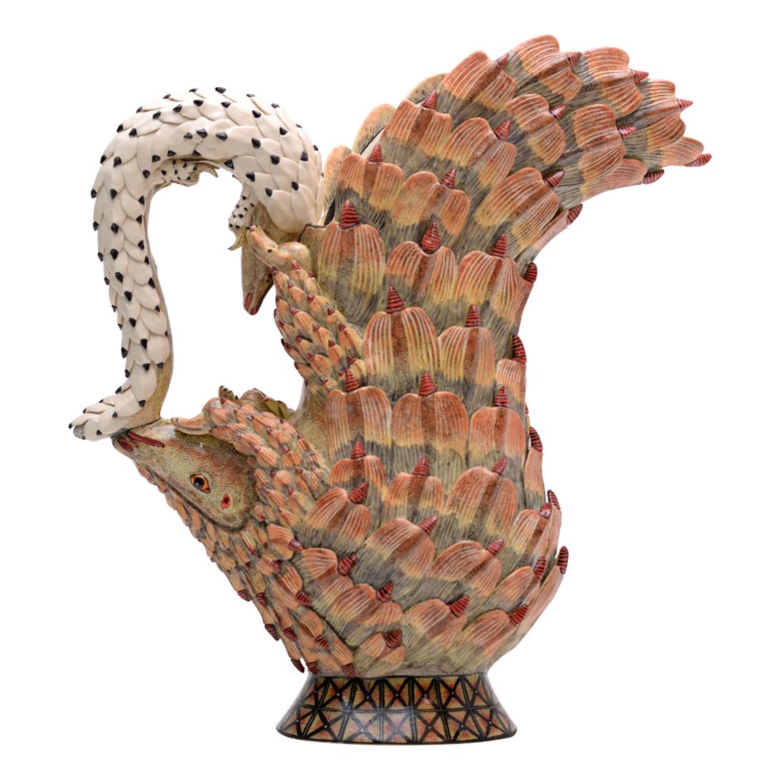 Modern Pangolin Jug with Curved Handle – Hand-Made-Sculpted in South Africa For Sale
