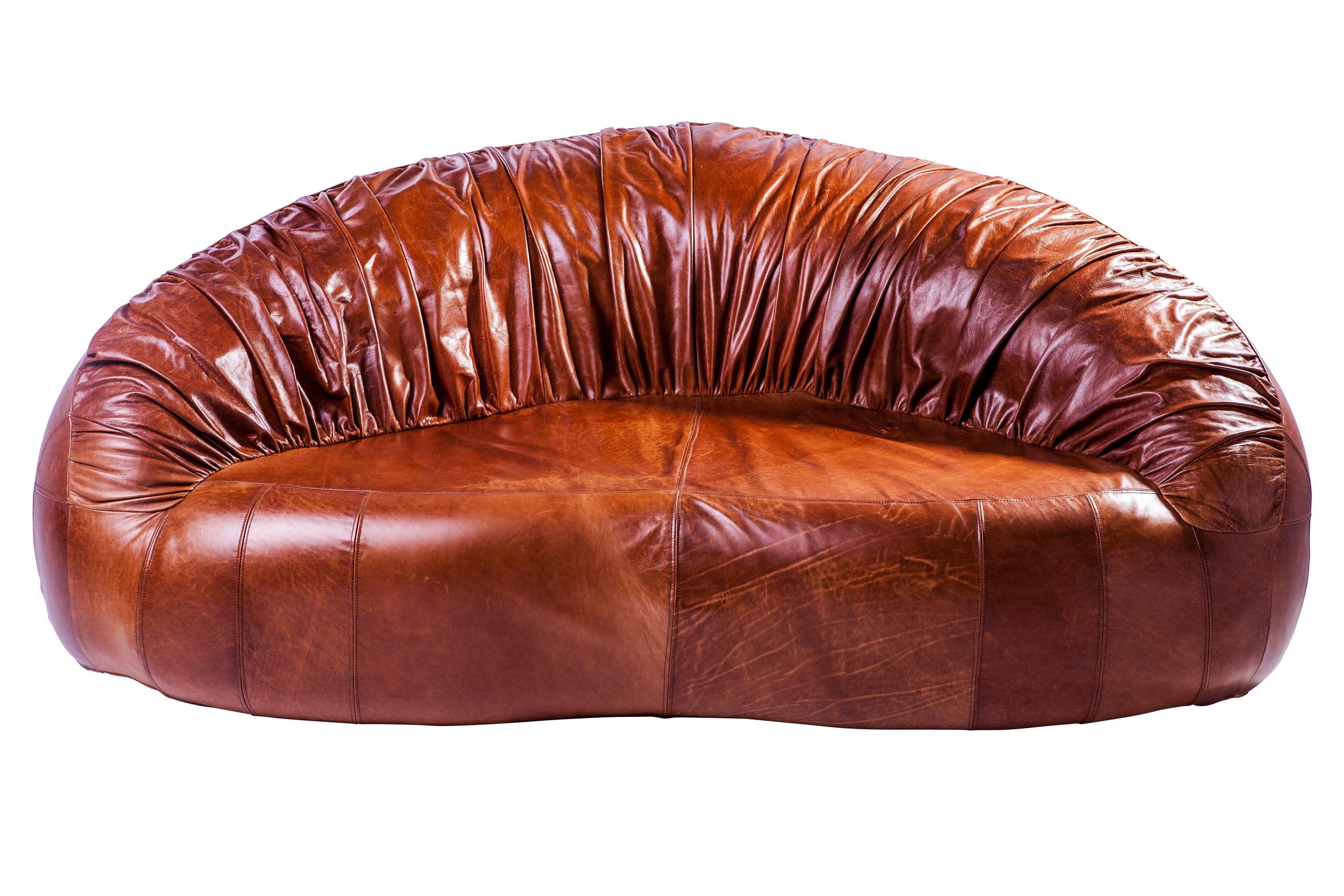 Pangolin sofa by Egg Designs
Dimensions: 200 L x 130 D x 75 H
Materials: Foam inner, leather upholstery

Founded by South Africans and life partners, Greg and Roche Dry - Egg is a unique perspective in contemporary furniture inspired with a soul