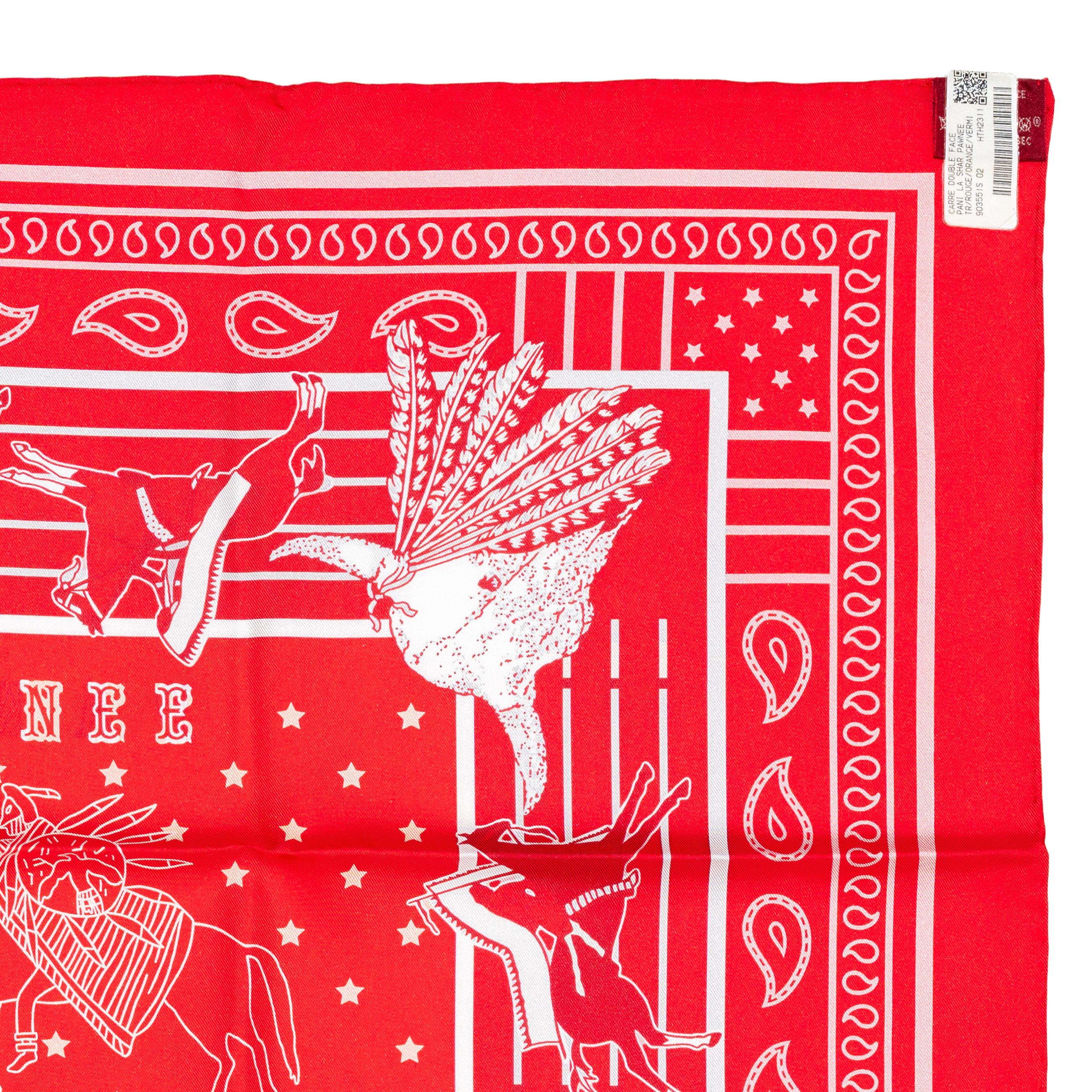 Pani La Shar Pawnee – Rouge – Orange – Vermillon – Double Face 11