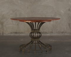 Pani Leather Top Center Table