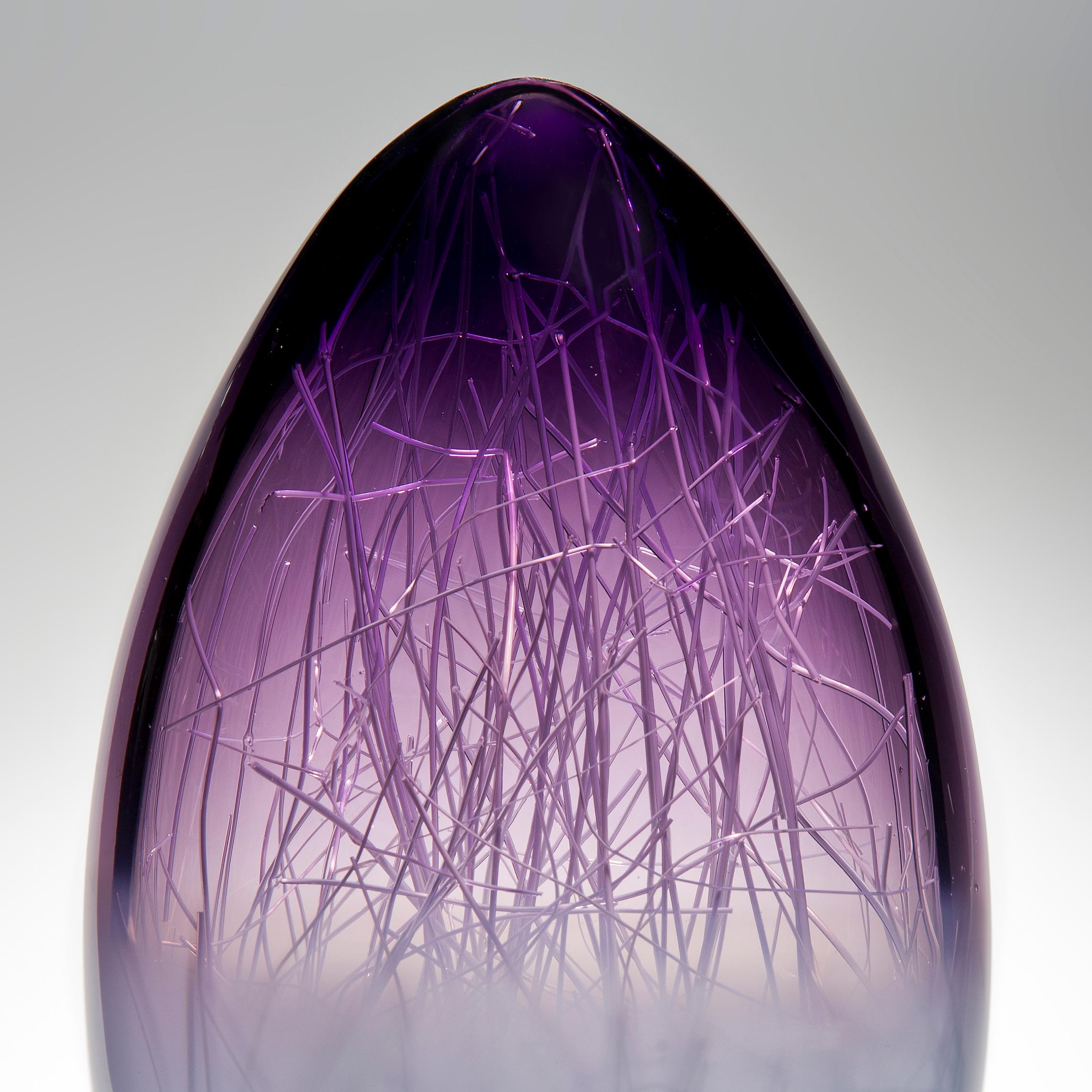 Organic Modern Panicum in Indigo and Pale Turquiose, a Unique Sculpture by Enemark & Thompson For Sale