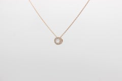 PANIM 0.22 Rosecut Drop Pendant Necklace in 18 Karat Rose Gold