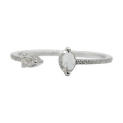 PANIM 0.30 Carat Ring with Diamond Rosecut in 18 Karat White Gold