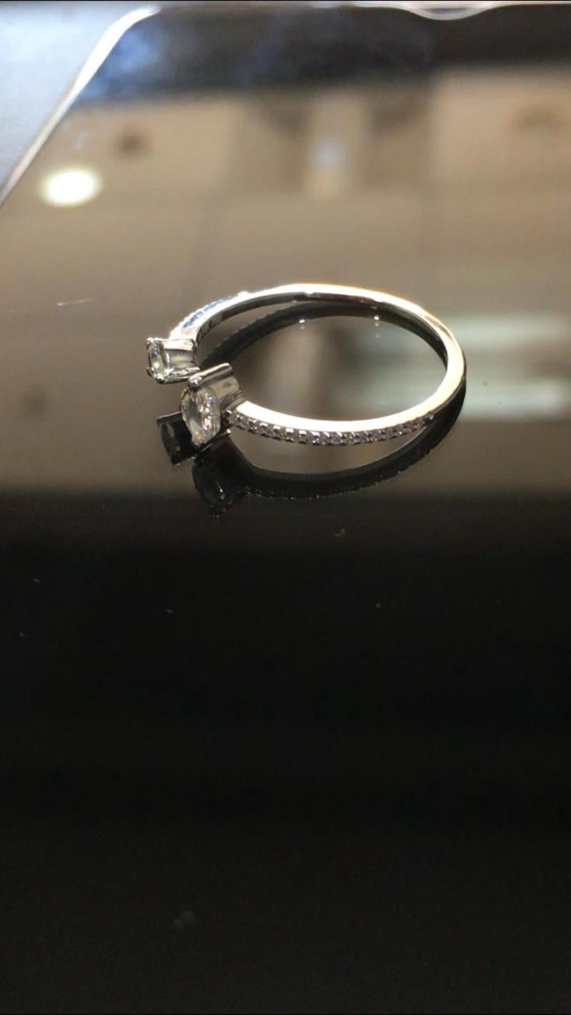 PANIM 0.30 Carat Ring with Diamond Rosecut in 18 Karat White Gold In New Condition For Sale In Tsim Sha Tsui, Hong Kong