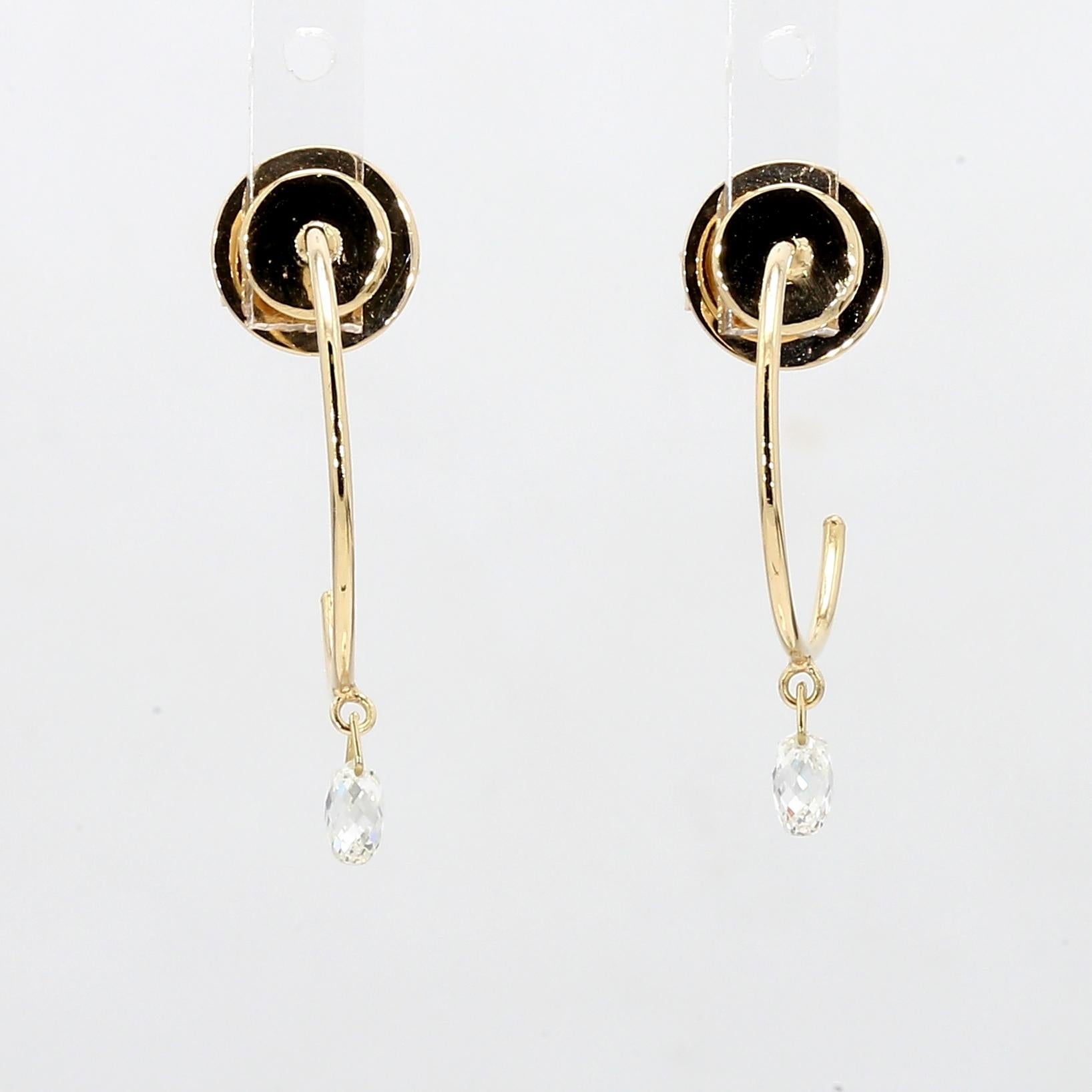 PANIM 0.31 Carat 18K Yellow Gold Diamond Briolette Hoop Earrings

These Panim earrings are a perfect for the upcoming holiday season. The diamond Briolette catch the light and sparkle beautifully, making them a great choice for festive occasions.