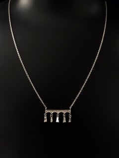 PANIM 0.36 Carat Diamond Baguette Pendant Necklace