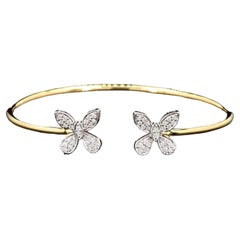 PANIM Bracelet papillon en or jaune 18 carats et diamants 0,38 carat