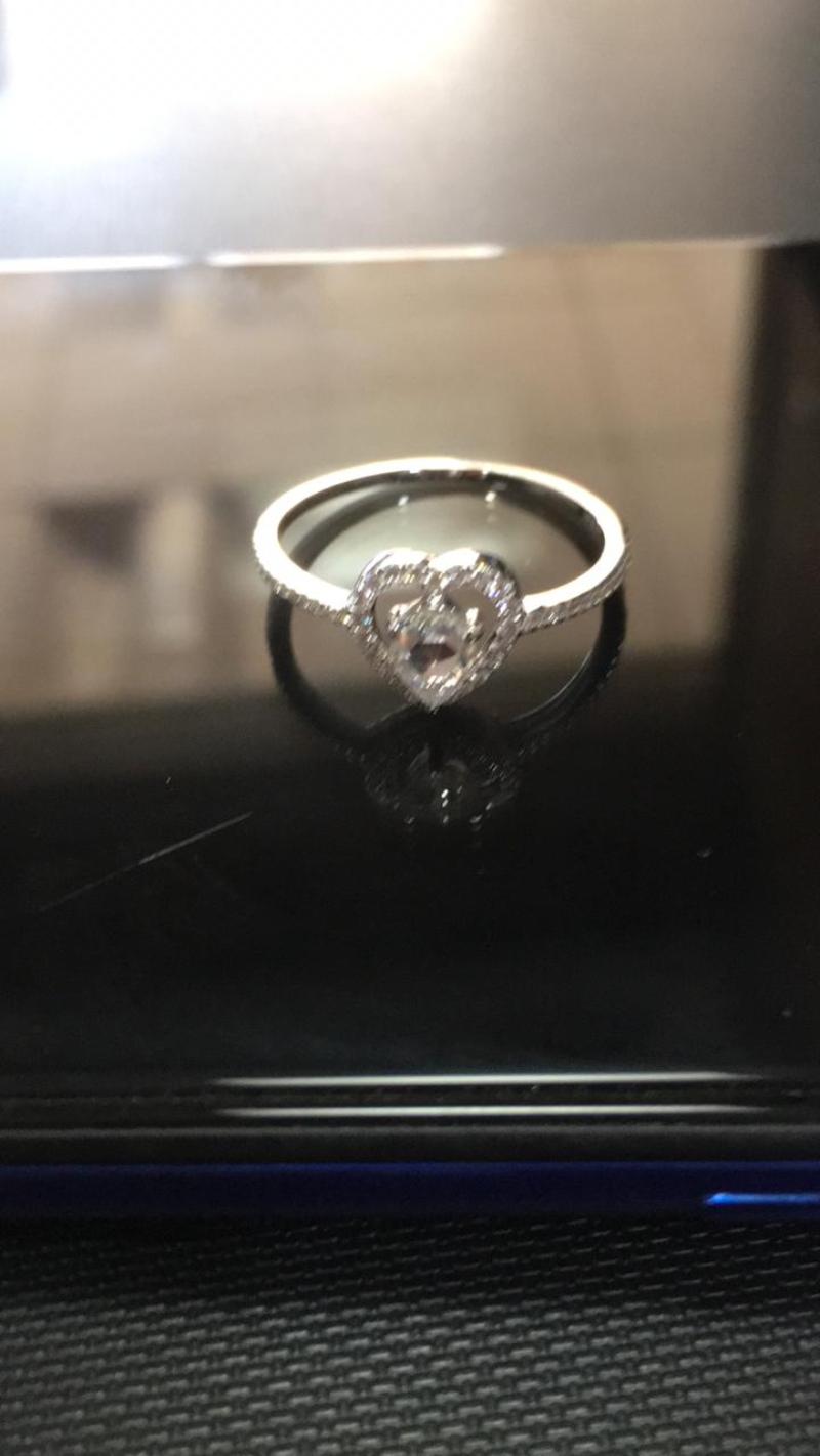 PANIM 0.38 Carat Heart Illusion Ring with Diamond Rosecut in 18 Karat White Gold For Sale 1
