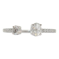 PANIM 0.38 Carat Ring with Diamond Rosecut in 18 Karat White Gold