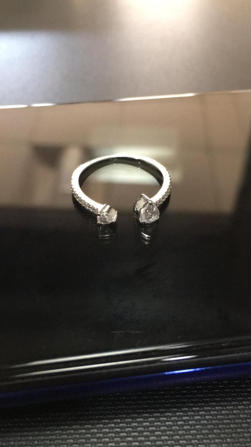 PANIM 0.39 Carat Ring with Diamond Pears Rosecut in 18 Karat White Gold In New Condition For Sale In Tsim Sha Tsui, Hong Kong