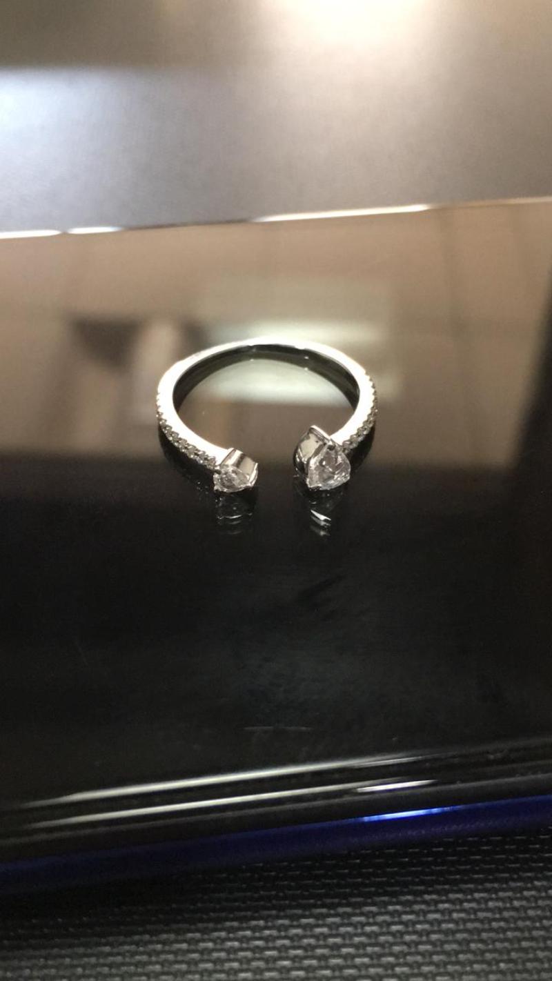 PANIM 0,39 Karat Ring mit Diamant-Birnen im Rosenschliff in 18 Karat Weißgold Damen im Angebot