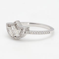 Panim 0.46CTS Piecut Diamant 18K Weißgold Ring