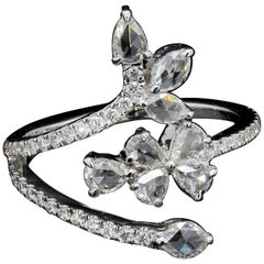 PANIM 0,91 Karat Ring mit Diamant im Rosenschliff aus 18 Karat Weißgold