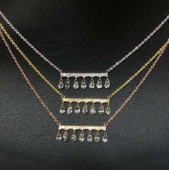 PANIM Collar Estilo Gota de Diamantes Chic de 1 Quilate en Oro de 18 Kilates