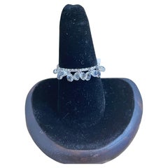 PANIM 10pcs Diamant Briolette Dangling Ring 18 Karat Weißgold