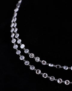 PANIM 11.45 Carats Diamond Rosecut 18K White Gold Choker Necklace