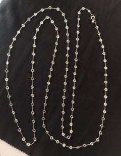 PANIM Halskette aus 18 Karat Weißgold mit 12,17 Karat Diamanten im Rosenschliff