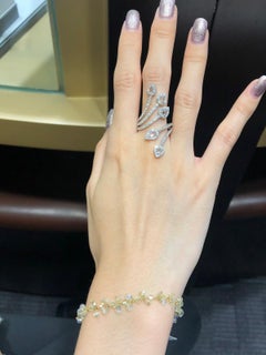 PANIM 1.41 Carat Diamond Rosecut 18k White Gold Cocktail Ring