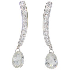 PANIM 1.47 Carat Diamond Briolette White Gold Earring