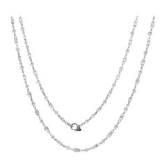 PANIM 15.29 Carat Diamond Briolette and Beads 18 Karat White Gold Necklace