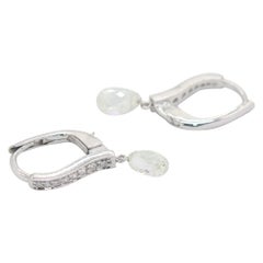 PANIM 1.56 Carat Diamond Briolette White Gold Earrings