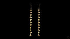 PANIM 17.25 Carats 18K Yellow Gold Fancy Color Diamond Briolette Earrings