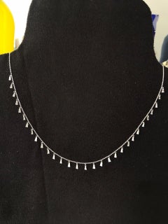 PANIM Collana galleggiante in oro bianco 18K con diamante Buggette da 1,75 carati