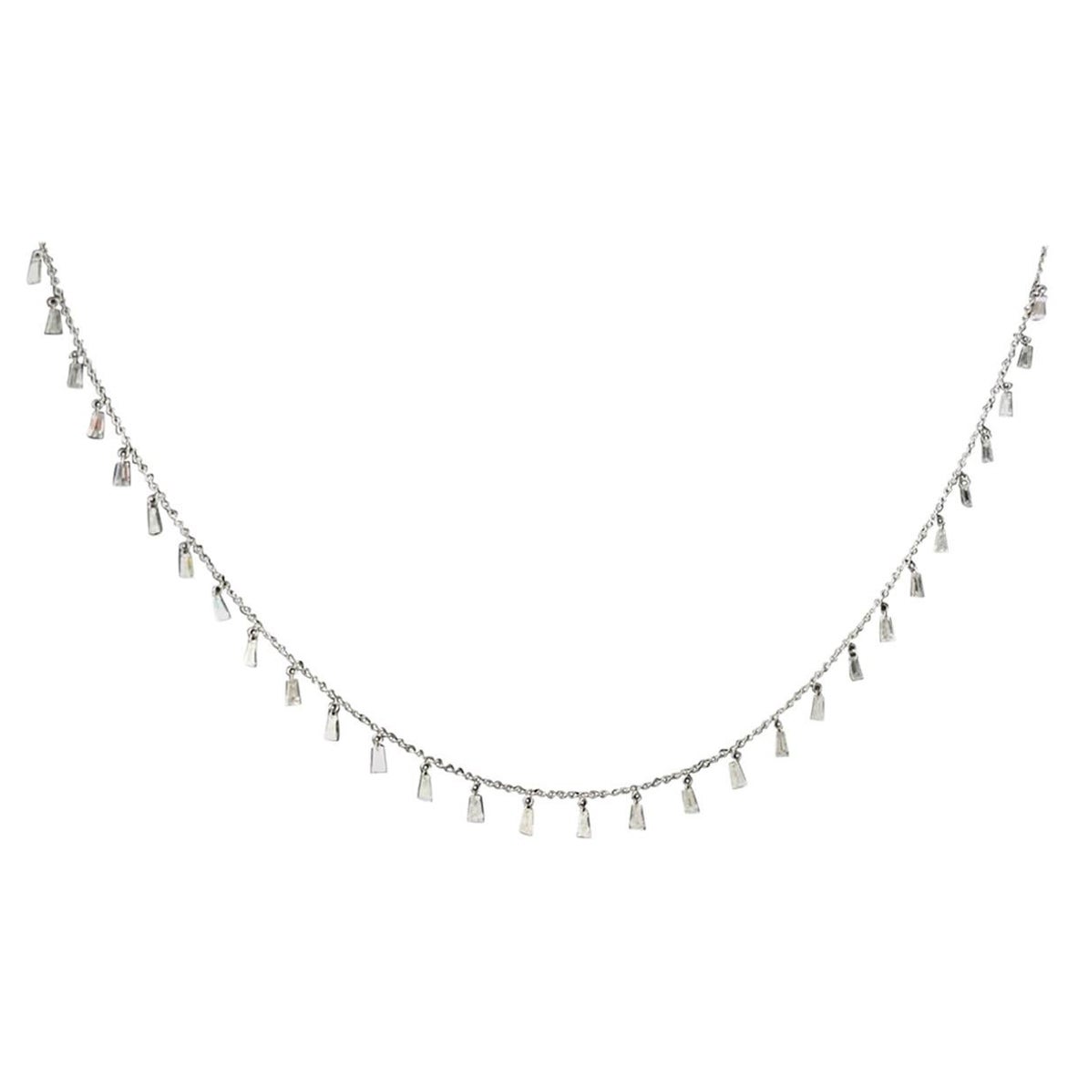 PANIM Collier flottant en or blanc 18 carats avec diamants de 1,75 carat en vente