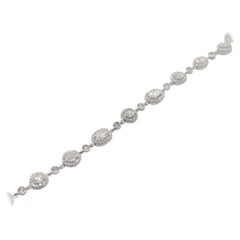 PANIM 18 Karat White Gold Diamond Rosecut Bracelet