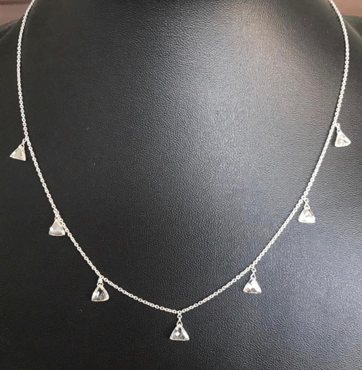 Moderne PANIM Collier ras du cou en or blanc 18 carats avec taweez en diamants en vente