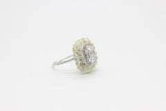 PANIM 18K White Gold 8.40cts Briolette & Illusion Cut Diamond Cocktail Ring