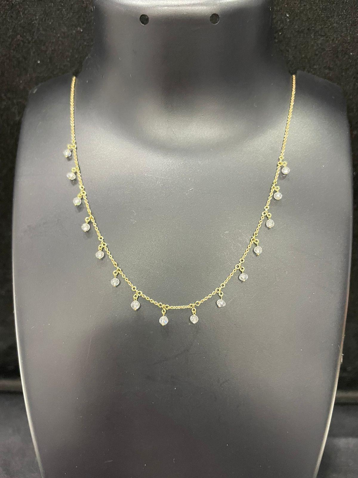 Panim White Beads Diamond Necklace in 18 Karat White Gold

In this necklace Beads diamonds are evenly spaced on a white gold chain. This is a piece that can be worn everyday, alone or layered with other necklaces.

18K White Gold
