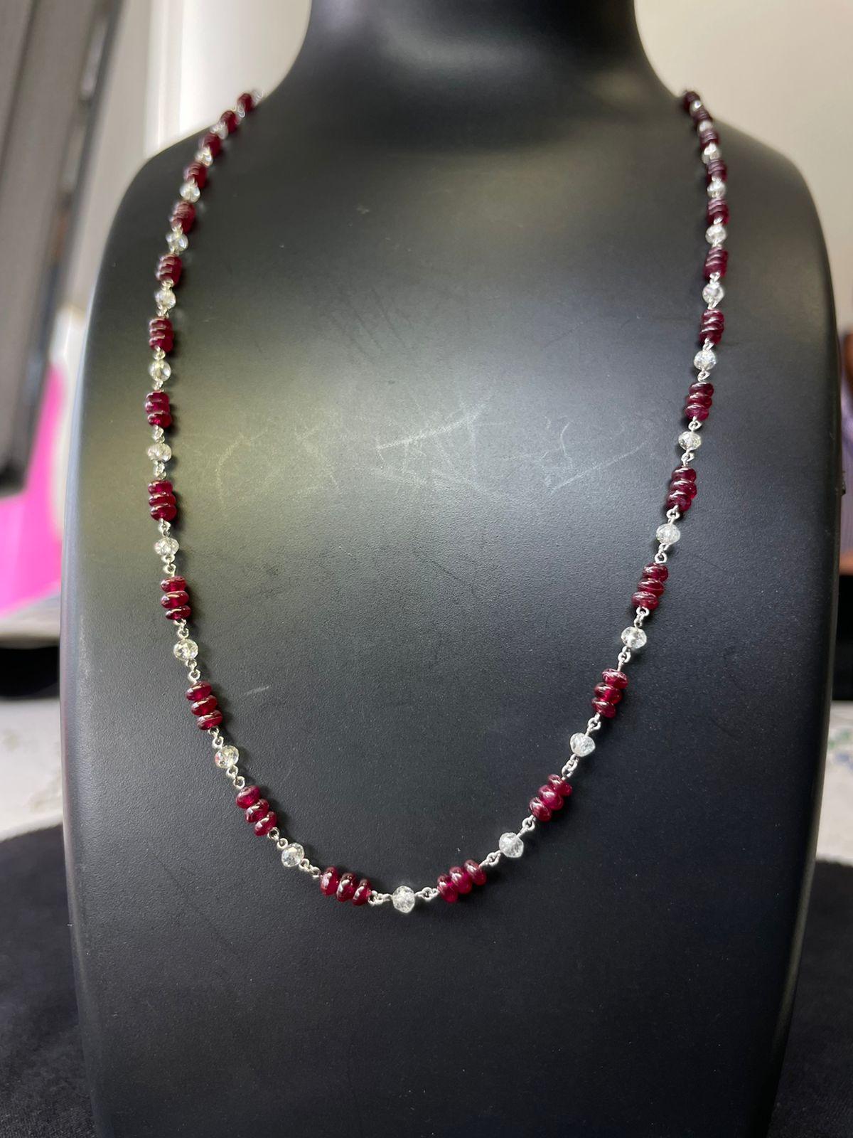 delicate ruby necklace