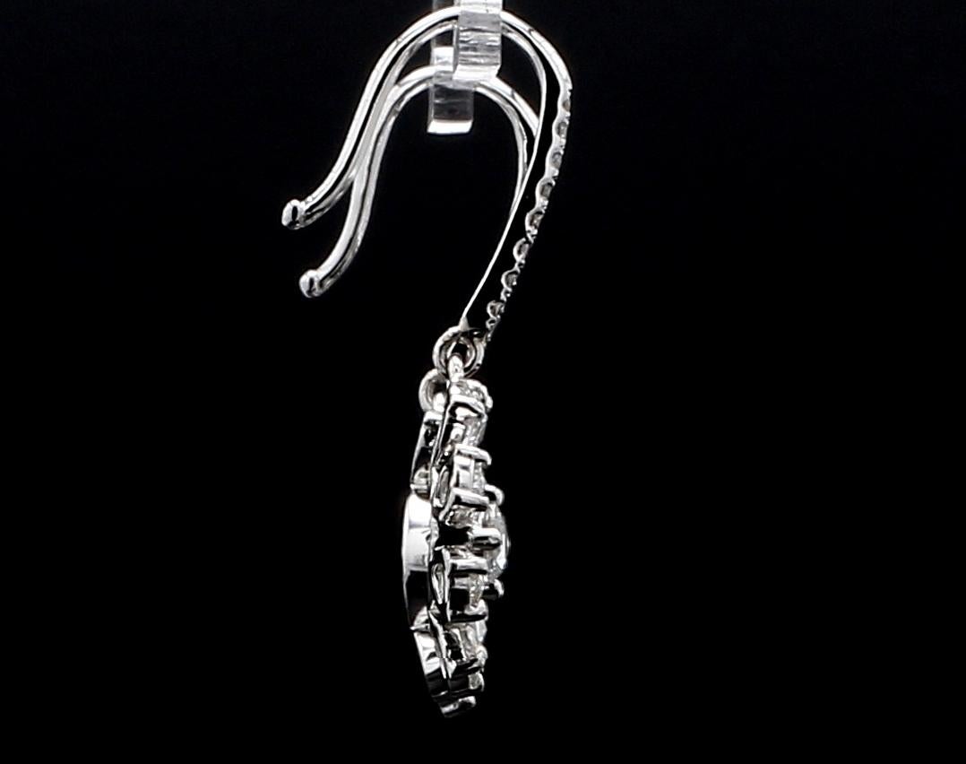 PANIM Orecchini floreali con diamante Rosecut in oro bianco 18k in vendita 8