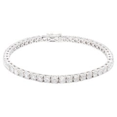 PANIM Bracelet tennis en or blanc 18 carats avec diamants taillés en rose