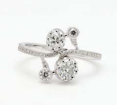 PANIM 18k White Gold Old Mine Cut Ring