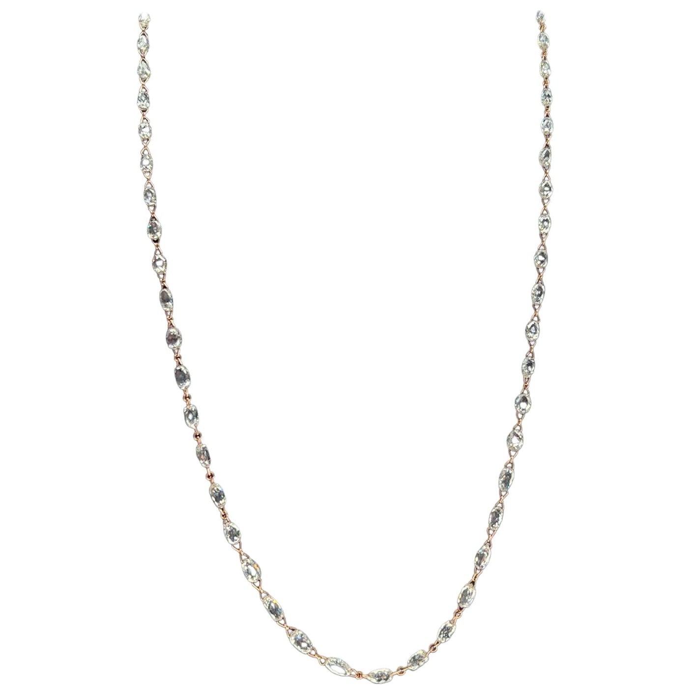 Collana a catena Panim con diamanti briolette da 19,87 carati in oro giallo 18 carati in vendita