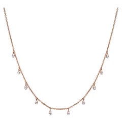 PANIM 1Carat Mille Etoiles Halskette mit 10 baumelnden Diamanten aus 18 Karat Roségold
