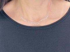 PANIM 2.29 Carat Diamond Rosecut 18K White Gold Dangling Necklace