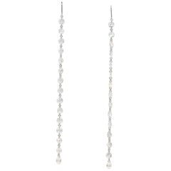 PANIM Orecchini a goccia in oro bianco con diamanti Rosecut e Briolette da 2,77 carati